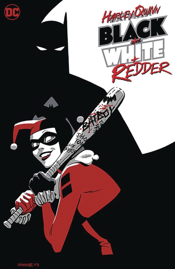STL318598 HARLEY QUINN BLACK WHITE REDDER TP - Image 1
